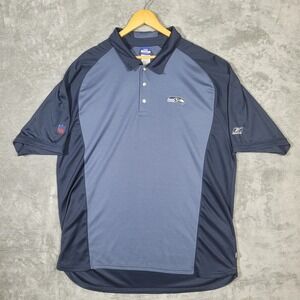 Seattle Seahawks Polo Shirt Mens 2XL NFL Football Reebok Team Apparel